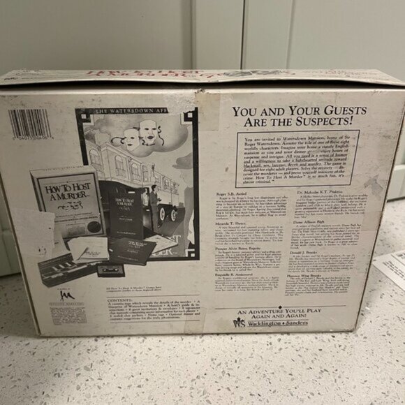 Vintage 1985 HOW TO HOST A MURDER The Watersdown Affair Board Game - Picture 6 of 8